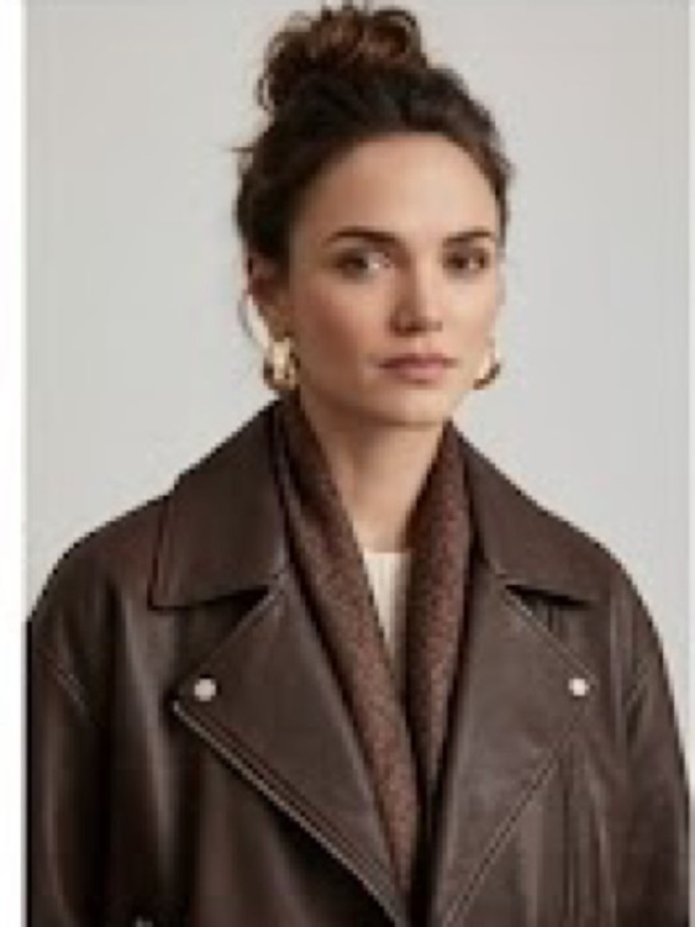 Elegant Vedant Pashmina Brown Patterned Fringe Scarf - Women Accessories